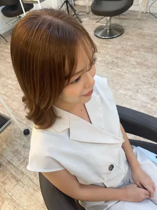 ミディアム アロハ　自由が丘所属・ハイライト 募集中💕まゆのヘアスタイル