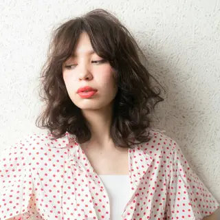 ミディアム カラー パーマ takk design labのヘアスタイル