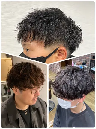 ショート パーマ メンズ Hair salon HAL所属・佐藤 栄輔のヘアスタイル