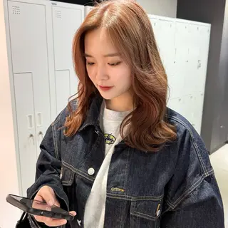 セミロング カラー 暖色/ミルクティー /レイヤー/マリア♡のヘアスタイル