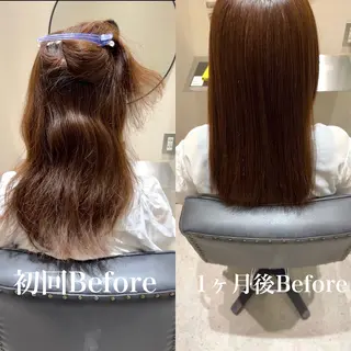 ショート パーマ zina 流山おおたかの森所属・髪質改善×地毛風 ストレートで美髪◎のヘアスタイル