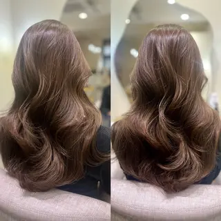 ロング カラー Sugar【シュガー】所属・ブリーチなしWカラー /レイヤーカット大阪のヘアスタイル