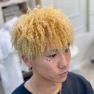 ショート パーマ メンズ 中元 淳のヘアスタイル