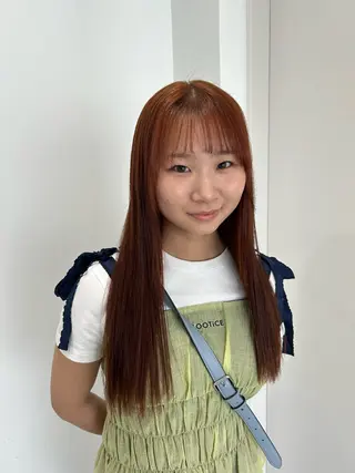 ロング カラー 愛結 暖色カラー🎀🩰のヘアスタイル