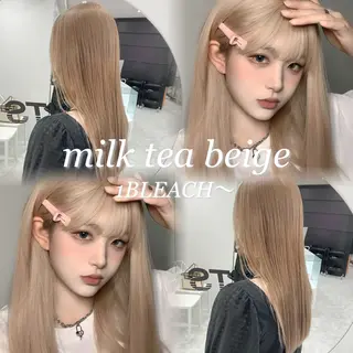 ロング カラー ハイトーン/ダブルカ ラー/RINKA🎀のヘアスタイル