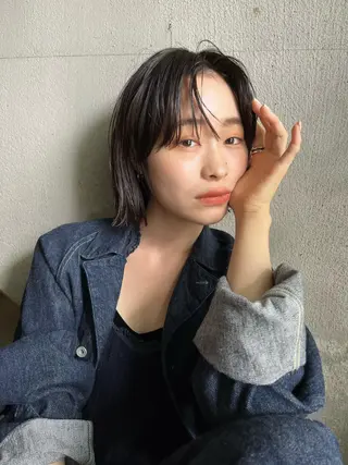 ミディアム カラー こっくりカラー/艶髪 /amy.山口瑞稀のヘアスタイル