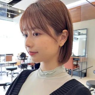 ショート カラー 🌱小顔ヘア/ボブ ミディアム/双葉🌱のヘアスタイル