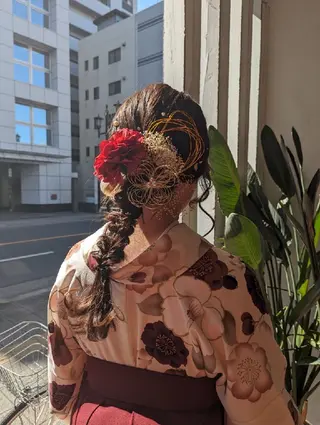 ヘアアレンジ 髪質改善&白髪ぼかし カラー♡店長みやけ♡のヘアスタイル