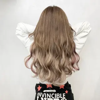 ロング カラー ヘアアレンジ TATSUYA アートディレクターのヘアスタイル