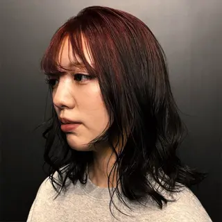 セミロング JE SUIS HEUREUSE所属・ニュアンスヘア ★リョウカ★のヘアスタイル