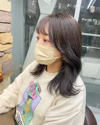 ロング カラー 後藤紗英/髪質改善 /オリーブベージュのヘアスタイル