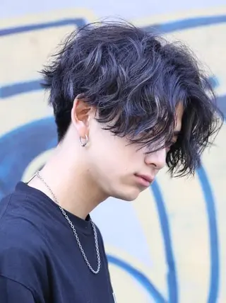 パーマ メンズ 韓国🩶Y2Kネイル 💫くれはのネイルデザイン