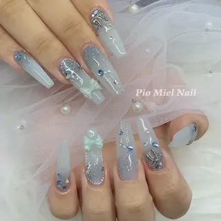 ネイル momo 長さだしのネイルデザイン