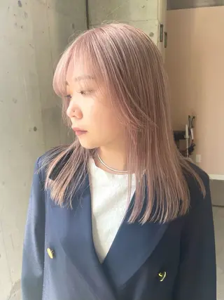 セミロング カラー lani hair salon所属・SHOTO ハイトー ン/デザインカラーのヘアスタイル