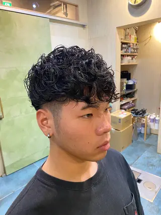 ミディアム パーマ メンズ メンズカット/パーマ 福島区SOSOのヘアスタイル