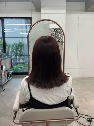 ミディアム カラー 鶴井 美空のヘアスタイル