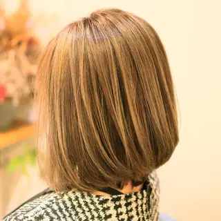 ミディアム カラー うる艶×韓国hair 【아스카🌸アスカ】のヘアスタイル