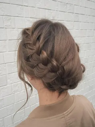 ミディアム カラー ヘアアレンジ ハットリ /北習志野のヘアスタイル