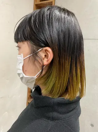 ミディアム カラー 高橋 りかのヘアスタイル