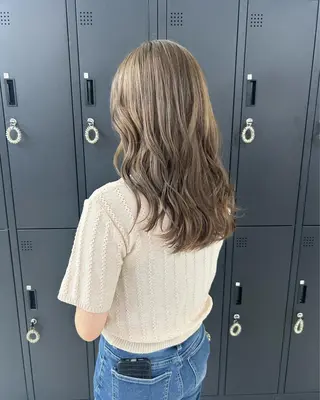 ロング ダブルカラー/韓国 ヘア/さわのあかねのヘアスタイル