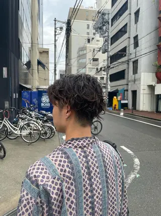 パーマ メンズ フリーランスシェアサロンルレイル所属・心斎橋/メンズ /ルレイル/地形真希のヘアスタイル