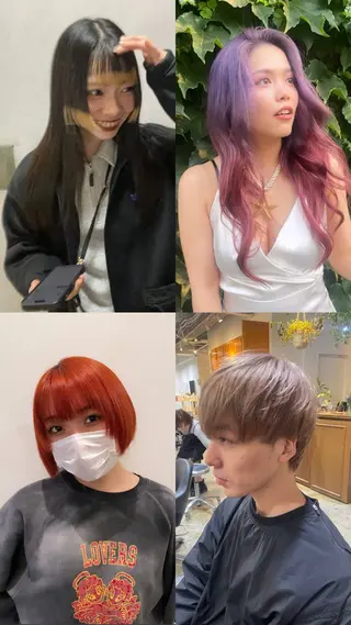 ミディアム カラー RIN／韓国ヘア レイヤーカットのヘアスタイル