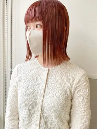 ミディアム カラー 齋藤 咲のヘアスタイル