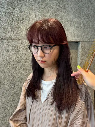 ロング カラー パーマ ヘアアレンジ メンズ casey mayuのヘアスタイル