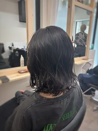 ミディアム パーマ 韓国ヘア/艶カラー 🖤金丸彩乃🖤のヘアスタイル