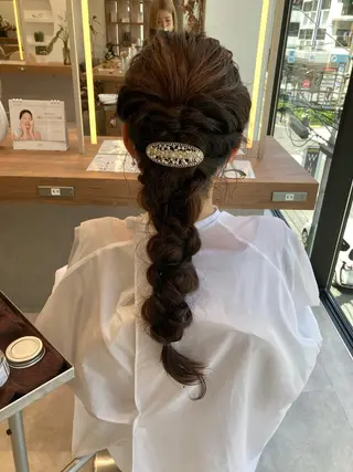 ロング ヘアアレンジ 一ノ瀬 蘭のヘアスタイル