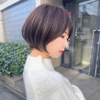 ショート カラー ブリーチなし/暖色/ 透明感/ririkaのヘアスタイル