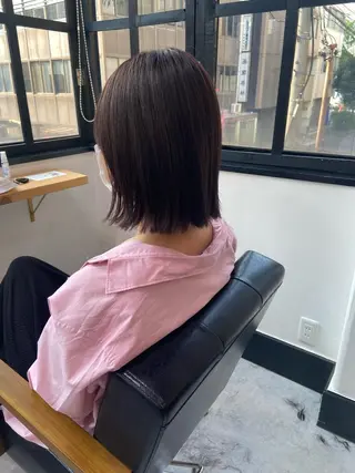ミディアム カラー 田中 あやなのヘアスタイル