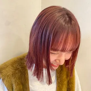 ミディアム カラー irwi/イルウィ所属・miku🎀門前仲町 ブリーチ・レイヤーのヘアスタイル