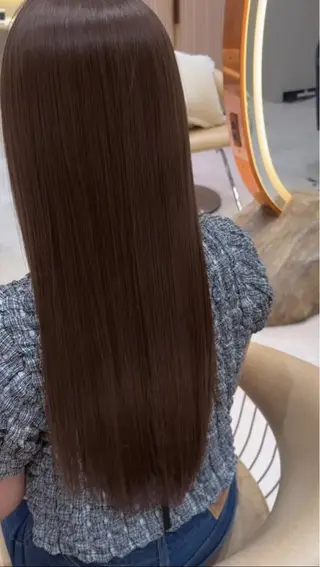 ロング 縮毛矯正/透明感/ 松葉 晃明のヘアスタイル