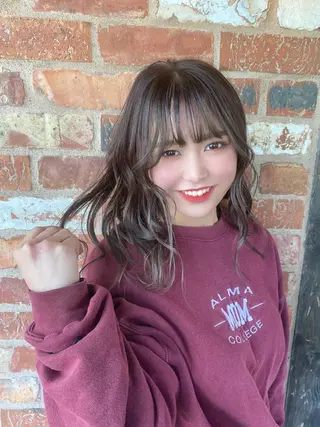 ロング カラー MIZUKI🫧ྀི 韓国ヘアAFLOATのヘアスタイル