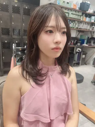 ロング カラー レイヤー/韓国/ ハッシュ/高田翼のヘアスタイル