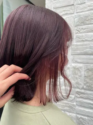 ミディアム カラー たなか りなのヘアスタイル