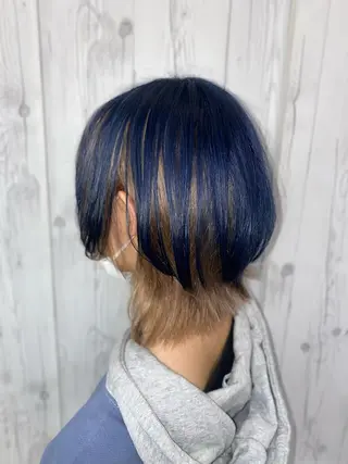 ミディアム ゆぴ☾‪/推しカラー /ハイトーンのヘアスタイル