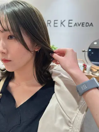 ミディアム HAREKE Loopidea所属・鈴木結花/立川美容師 /モデル募集のヘアスタイル