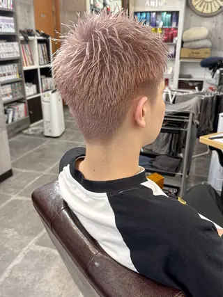 ショート カラー パーマ メンズ amule hair ✂️山本　丈則✂️のヘアスタイル