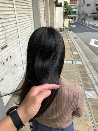 ロング 渡辺俊介 暗髪カラー /美髪矯正/髪質改善のヘアスタイル