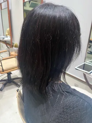 ミディアム カラー ramphy 加藤 美羽のヘアスタイル