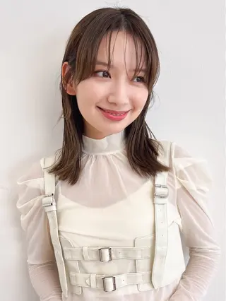ミディアム カラー ヘアアレンジ BASSA 石神井公園店のヘアスタイル