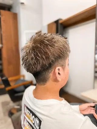 ショート カラー ヘアアレンジ メンズ キッズ IRIE HAIR DESIGN所属・IRIE⚡️メンズ/ パーマ⚡️北川聖也のヘアスタイル