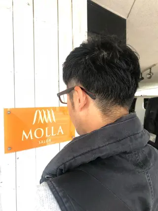 メンズ MOLLA 浅香山店所属・谷口ゆめ/縮毛矯正/ カット/美眉ワックスのヘアスタイル
