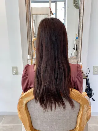 ロング カラー ブリーチなし✨艶髪 カラー𓃲YAGIのヘアスタイル