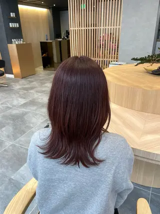セミロング カラー 銀座　REFINED 🫧立元のヘアスタイル