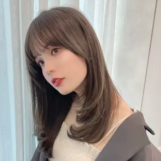 ミディアム カラー 透明感カラー 🩰あさのヘアスタイル