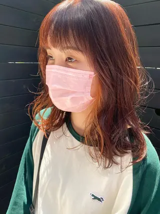 セミロング カラー 高橋 舟太郎のヘアスタイル
