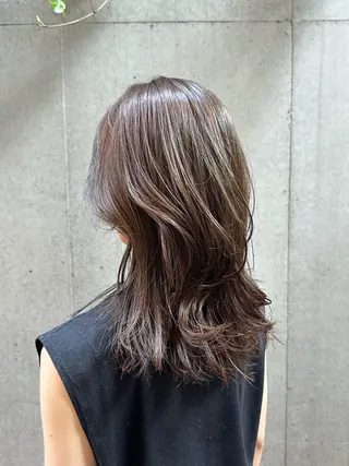 ミディアム カラー 似合わせカット /パーマ岡本淳平のヘアスタイル